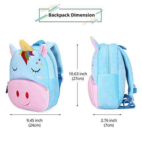 Mochila Infantil Kindergarten Guarderia Animales Linda Bolso Bebe Escuela Dibujos Animados para niña y niño 1-3 años,Caballo Arcoiris