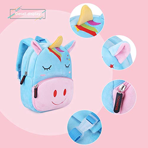 Mochila Infantil Kindergarten Guarderia Animales Linda Bolso Bebe Escuela Dibujos Animados para niña y niño 1-3 años,Caballo Arcoiris