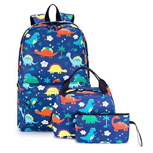 Mochila para Niños de La Escuela Conjunto de 3 Piezas de Mochila Escolar para Niño, Mochila de Viaje para Niño Impermeable y Sin Decoloración(Dinosaurio) Mochila para Niños de La Escuela Conjunto de 3 Piezas de Mochila Escolar para Niño, Mochila de Viaje para Niño Impermeable y Sin Decoloración(Dinosaurio)
