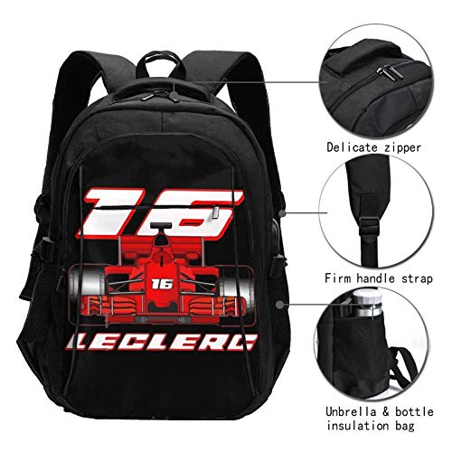 Mochila para portátil de Viaje, Charles Leclerc en su Coche. Mochila para portátil de Viaje, Charles Leclerc en su Coche.