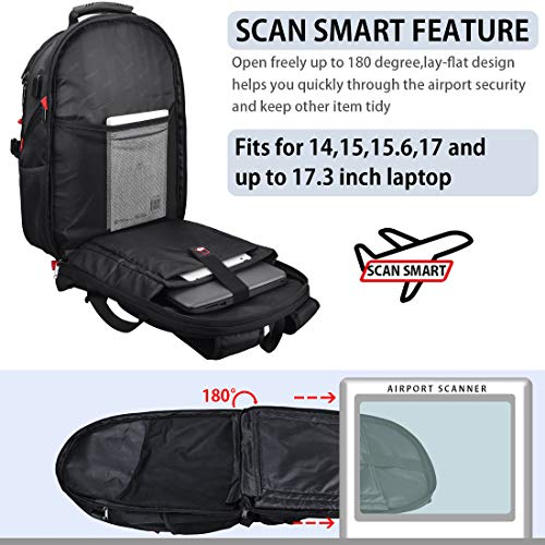 Mochila para Portátil Hombre 17.3 Pulgadas Impermeable Mochilas Puerto USB 17 Pulgadas Trabajo Ordenador Viaje Negocio Multifuncional Mochila Daypacks Negro 45L Mochila para Portátil Hombre 17.3 Pulgadas Impermeable Mochilas Puerto USB 17 Pulgadas Trabajo Ordenador Viaje Negocio Multifuncional Mochila Daypacks Negro 45L