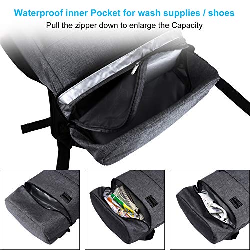 Mochila portátil, Mochilas Escolares, Macuto de Viaje ITSHINY Bolsa de antirrobo Roll Top Bolsa Escolar Mochila Casual de día Ligera y Resistente al Agua para Hombre Mujeres hasta 15,6 Pulgadas