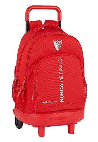 Mochila Safta Escolar con Carro Incluido y Espalda Acolchada de Sevilla FC Corporativa, 330x220x450mm, rojo Mochila Safta Escolar con Carro Incluido y Espalda Acolchada de Sevilla FC Corporativa, 330x220x450mm, rojo