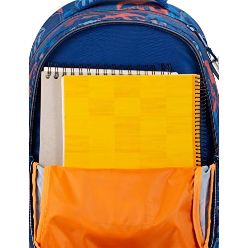 Mochila Valencia CF | Mochila Doble Compartimento Adaptable a Carro para Mochilas Escolares, Bolsillo Frontal y Compartimento Interior para Portatil o Tablet - Medidas 34 x 45,5 x 15 cm - Color Azul