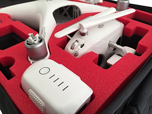 Mochila/Mochila de Transporte de MC Cases Adecuado para dji Phantom 4 Professional Plus (con Display) con Mucho Espacio y el máximo Confort