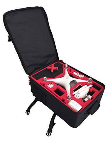 Mochila/Mochila de Transporte de MC Cases Adecuado para dji Phantom 4 Professional Plus (con Display) con Mucho Espacio y el máximo Confort