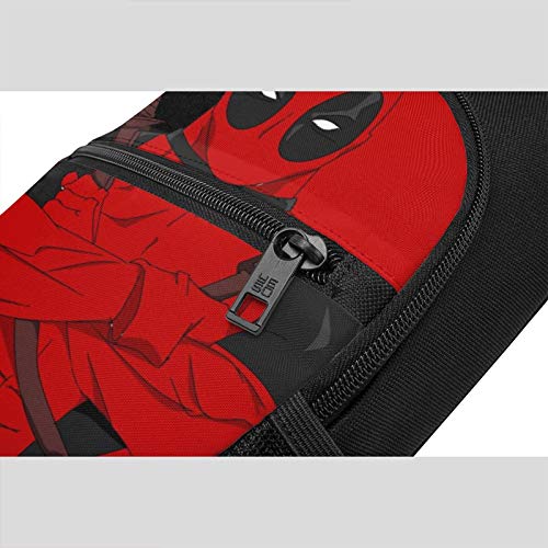 Mochilas de hombro con eslinga de bicicleta, mochila de pecho horizontal de Deadpool, mochila de una sola correa, antirrobo, para hombre y mujer