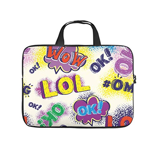 Modalpartikel Wörter Graffiti Volldruck Laptoptasche protector Staubdicht Neopreno portátil funda moderna para niñas jóvenes