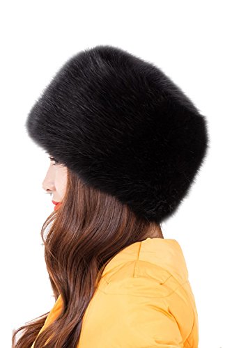 Modelshow Invierno Mujeres Moda Estilo de Rusia Gorra Redondo Piel Sintética Sombrero Gorro para Esquí (Negro) Modelshow Invierno Mujeres Moda Estilo de Rusia Gorra Redondo Piel Sintética Sombrero Gorro para Esquí (Negro)