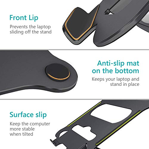 MOEVERT Soporte Portatil, Ajustable Soporte para Ordenador Portátil Aluminio Soporte para Laptop Portátil Plegable Laptop Stand para MacBook Pro Air, DELL, HP, iPad y Otros 10-16" Pulgadas Netbooks MOEVERT Soporte Portatil, Ajustable Soporte para Ordenador Portátil Aluminio Soporte para Laptop Portátil Plegable Laptop Stand para MacBook Pro Air, DELL, HP, iPad y Otros 10-16" Pulgadas Netbooks