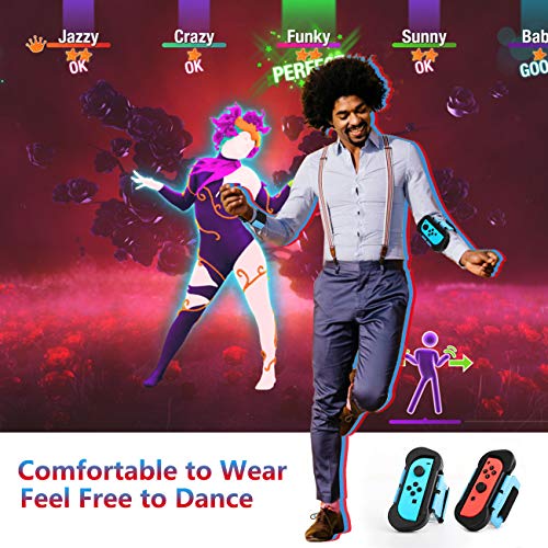 MoKo [2 PZS Correa de Muñeca Compatible con Joy-con Nintendo Switch Just Dance 2021/2020 y Zumba, Banda de Muñeca Elástica Cómoda de 2 Tamaños Diferentes Ajustable para Adultos y Niños MoKo [2 PZS Correa de Muñeca Compatible con Joy-con Nintendo Switch Just Dance 2021/2020 y Zumba, Banda de Muñeca Elástica Cómoda de 2 Tamaños Diferentes Ajustable para Adultos y Niños
