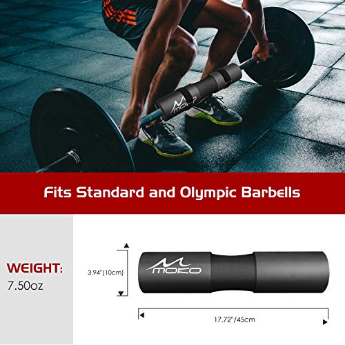 MoKo Almohadilla de Protección Ergonómica, Barras de Pesas Almohadilla de Sentadillas Avanzada con Correas de Seguridad, Barbell Squat Pad Cojín de Cuello y Hombros para Empuje de Cadera - Negro MoKo Almohadilla de Protección Ergonómica, Barras de Pesas Almohadilla de Sentadillas Avanzada con Correas de Seguridad, Barbell Squat Pad Cojín de Cuello y Hombros para Empuje de Cadera - Negro