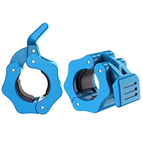 MoKo Barbell Abrazaderas, Topes de Pesas Liberación Rápida de Bloqueo Professional Cerraduras de Barra de Peso para Fitness y Entrenamiento de Fuerza, 1 Par, Azul Claro MoKo Barbell Abrazaderas, Topes de Pesas Liberación Rápida de Bloqueo Professional Cerraduras de Barra de Peso para Fitness y Entrenamiento de Fuerza, 1 Par, Azul Claro