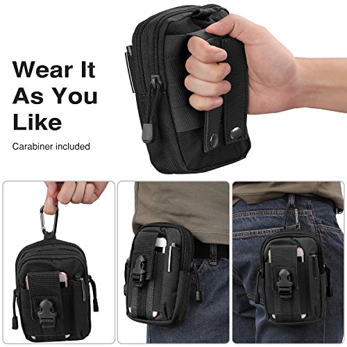 MoKo Molle Edc Bolso Universal del Senderismo de Móvil Compatible con el Teléfono de 6.7", iPhone SE 2020, iPhone 12 Mini/12 Pro MAX/iPhone 11 Pro MAX, Galaxy S10 e / S10 / S10 Plus - Negro MoKo Molle Edc Bolso Universal del Senderismo de Móvil Compatible con el Teléfono de 6.7", iPhone SE 2020, iPhone 12 Mini/12 Pro MAX/iPhone 11 Pro MAX, Galaxy S10 e / S10 / S10 Plus - Negro
