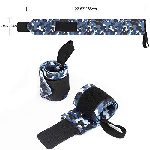 MoKo Muñequeras Deportivas, 2 PZS Correas para Levantamiento de Fitness, Muñequeras para Levantamiento de Pesas Ideal para Crossfit o Levantamiento de Potencia para Hombres y Mujeres, Azul Claro MoKo Muñequeras Deportivas, 2 PZS Correas para Levantamiento de Fitness, Muñequeras para Levantamiento de Pesas Ideal para Crossfit o Levantamiento de Potencia para Hombres y Mujeres, Azul Claro