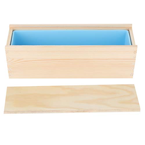 Molde de silicona duradero portátil, herramienta para hornear de cocina, para restaurante de pan casero DIY(Sky blue silicone + wooden box) Molde de silicona duradero portátil, herramienta para hornear de cocina, para restaurante de pan casero DIY(Sky blue silicone + wooden box)