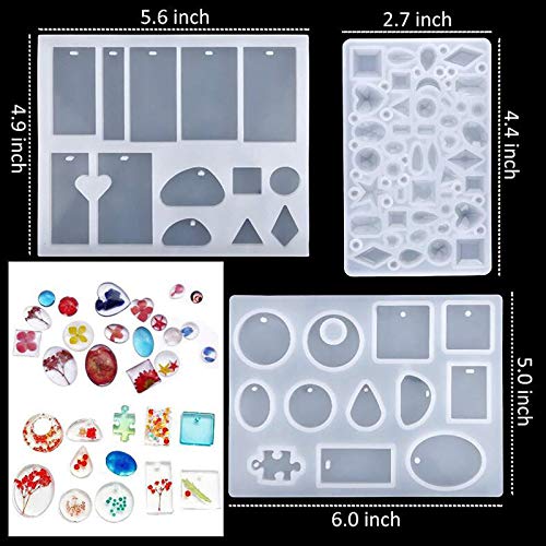 Moldes de Resina para Collar Pendiente,Kit de Molde de Fundición de Resina,Moldes de Resina para Bisuteria,Bricolaje Joyería Molde,Resina Moldes Silicona Manualidades Moldes de Resina para Collar Pendiente,Kit de Molde de Fundición de Resina,Moldes de Resina para Bisuteria,Bricolaje Joyería Molde,Resina Moldes Silicona Manualidades