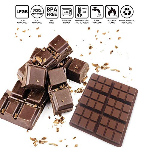 Moldes de silicona para caramelo de chocolate, proteína de caramelo separable y molde para barra energética, bandeja para hornear, moldes para barra de chocolate antiadherentes para hornear DIY