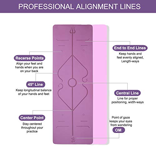 Molenky Esterilla Yoga, Esterilla Deporte Antideslizante, Toalla de enfriamiento, Yoga Esterilla Pilates con Sistema de Alineación y Marcados, Colchoneta Yoga, para Pilates,Fitness Molenky Esterilla Yoga, Esterilla Deporte Antideslizante, Toalla de enfriamiento, Yoga Esterilla Pilates con Sistema de Alineación y Marcados, Colchoneta Yoga, para Pilates,Fitness
