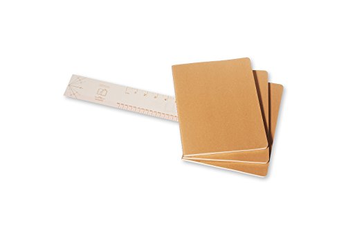 Moleskine - Cahier Journal Cuaderno de Notas, Set de 3 Cuadernos con Páginas, Tapa de Cartón y Cosido de Algodón Visible, Color Marròn Kraft, Extra Grande