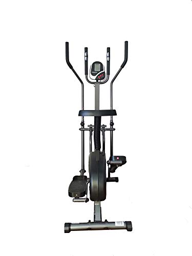 Moma Bikes - Bicicleta ELIPTICA con Volante de 5kg y pulsómetro con cuádruple Sensor, Negro Moma Bikes - Bicicleta ELIPTICA con Volante de 5kg y pulsómetro con cuádruple Sensor, Negro