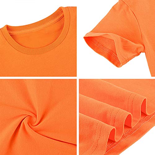 MOMBEBE COSLAND Camisetas Bebé Niños Corta Algodón T-Shirt, 86, Naranja Claro