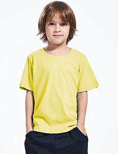MOMBEBE COSLAND Camisetas Bebé Niños Corta Algodón T-Shirt, 92, Amarillo
