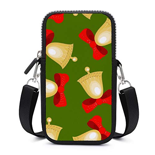 Monedero para teléfono móvil, bolso cruzado con correa para el hombro extraíble, lazos y campanas, bolsa impermeable para teléfono móvil, muñeca, bolsos de yoga para hombres Monedero para teléfono móvil, bolso cruzado con correa para el hombro extraíble, lazos y campanas, bolsa impermeable para teléfono móvil, muñeca, bolsos de yoga para hombres