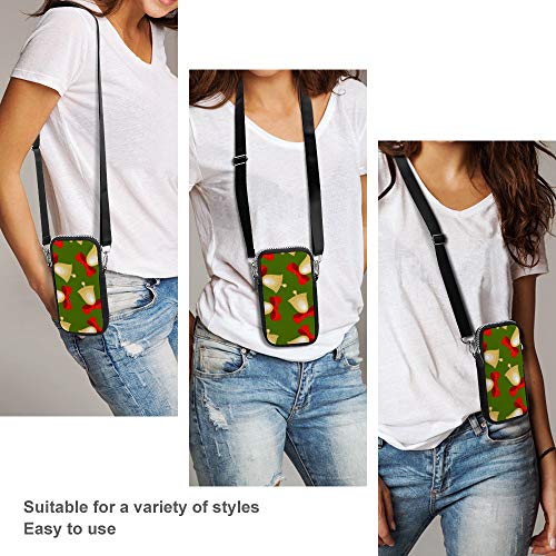Monedero para teléfono móvil, bolso cruzado con correa para el hombro extraíble, lazos y campanas, bolsa impermeable para teléfono móvil, muñeca, bolsos de yoga para hombres Monedero para teléfono móvil, bolso cruzado con correa para el hombro extraíble, lazos y campanas, bolsa impermeable para teléfono móvil, muñeca, bolsos de yoga para hombres