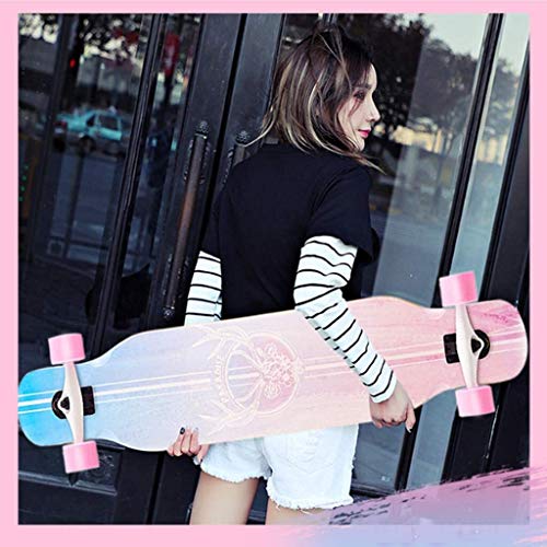 Monopatín Longboard de Osprey Profesional 42 pulgadas trucos Freestyle Longboard Patín de la calle Junta de cepillo crucero for adolescentes principiantes Niñas Niños Adolescentes Adultos Niños