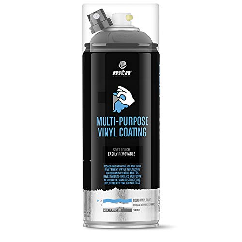 Montana Colors MTN Pro Vinilo Líquido-Negro Metalizado, Spray 400ml