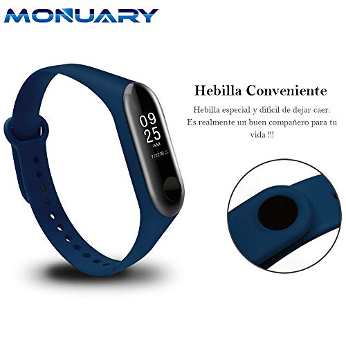 Monuary 13 Piezas Correa para Xiaomi Mi Smart Band 4 / Mi Band 3 Pulsera, Silicona Reloj de Recambio Brazalete Coloridos Correas para Xiaomi Mi Band 3/4 [Compatible con Mi Smart Band 4]