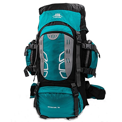 Mooedcoe 75L Mochila Senderismo Tactica Mochila Hombre Impermeable de Trekking Viaje Montaña Acampada Escalada (Verde)