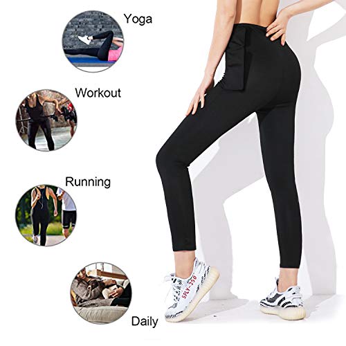 Moonssy Pantalones de Sauna Adelgazantes Mujer NANOTECNOLOGÍA, Leggins Reductores Adelgazantes, Leggins Anticeluliticos Cintura Alta, Mallas Fitness Push Up para Deporte Running Yoga Gym (XL)