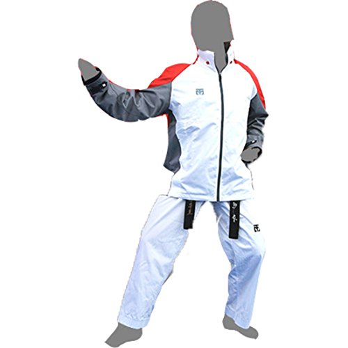 Mooto Wing Chaqueta Rompevientos chándal Entrenamiento Taekwondo Equipo Uniforme Gimnasio para Hombre 170 (160-170cm) (5.25-5.58ft) Blanco + Rojo Mooto Wing Chaqueta Rompevientos chándal Entrenamiento Taekwondo Equipo Uniforme Gimnasio para Hombre 170 (160-170cm) (5.25-5.58ft) Blanco + Rojo
