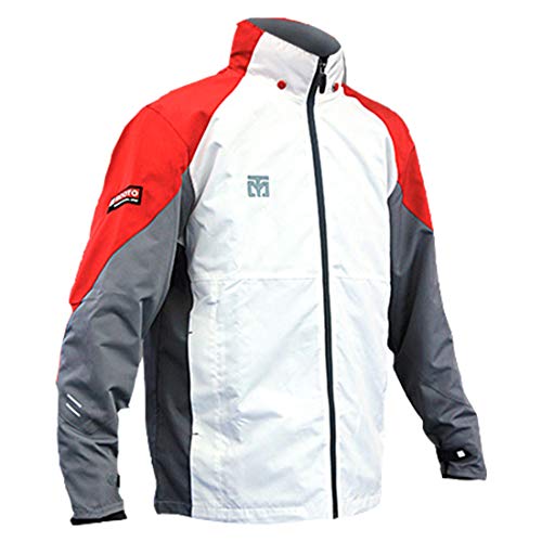 Mooto Wing Chaqueta Rompevientos chándal Entrenamiento Taekwondo Equipo Uniforme Gimnasio para Hombre 170 (160-170cm) (5.25-5.58ft) Blanco + Rojo