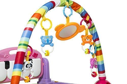 MooToys Patea y juega Juguete recién nacido con piano para bebés de 1 a 36 meses, Lay and Play, Siéntate y juega, Juguetes de actividades, Play Mat Activity Gym para bebés. Rosa (MT-108)