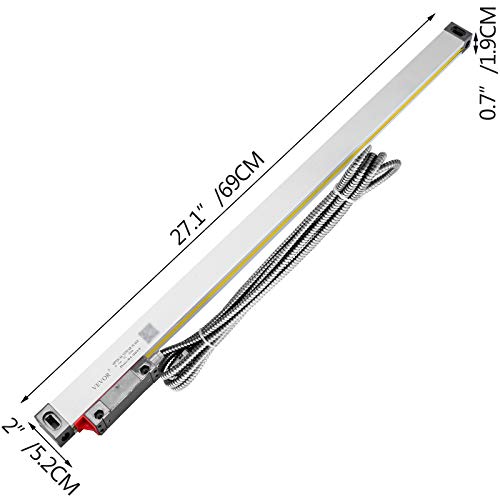 Mophorn Codificador Lineal 550mm, Escala Lineal para Máquina de Fresado Torno 550mm, Escala Lineal, Codificador Lineal, Escala Lineal Calibre Digital Escala Lineal Escala Lineal Digital con Accesorios Mophorn Codificador Lineal 550mm, Escala Lineal para Máquina de Fresado Torno 550mm, Escala Lineal, Codificador Lineal, Escala Lineal Calibre Digital Escala Lineal Escala Lineal Digital con Accesorios