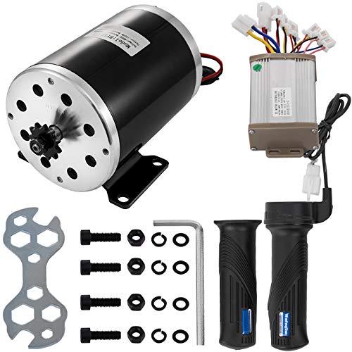 Mophorn Motor de Corriente Continua 1000W 48V con Controlador y Manija Motor Eléctrico Motor de CC 3000RPM