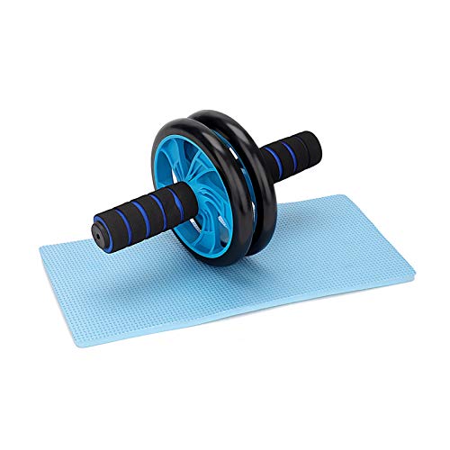 MorNon Rodillo de Fitness Rueda de Abdominales AB Roller Doble Rueda Abdominal con Arrodillamiento y Manijas de Cintura para Adelgazar Fuerza Central para Gimnasio en casa