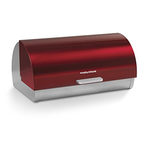 Morphy Richards Richards - Panera con Tapa Frontal Deslizante, Color Rojo Morphy Richards Richards - Panera con Tapa Frontal Deslizante, Color Rojo