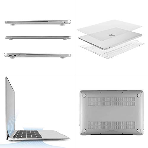 MOSISO Funda Dura Compatible con 2020-2018 MacBook Air 13 Pulgadas A2337 M1 A2179 A1932 con Pantalla Retina & Touch ID,Ultra Delgado Carcasa Rígida Protector de Plástico Cubierta,Cristal