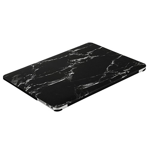 MOSISO Funda Dura Compatible con MacBook Air 13 Pulgadas (A1369 / A1466, Versión 2010-2017), Ultra Delgado Carcasa Rígida Protector de Patrón de Plástico Cubierta, Negro Mármol