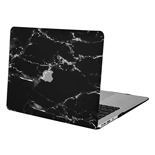 MOSISO Funda Dura Compatible con MacBook Air 13 Pulgadas (A1369 / A1466, Versión 2010-2017), Ultra Delgado Carcasa Rígida Protector de Patrón de Plástico Cubierta, Negro Mármol