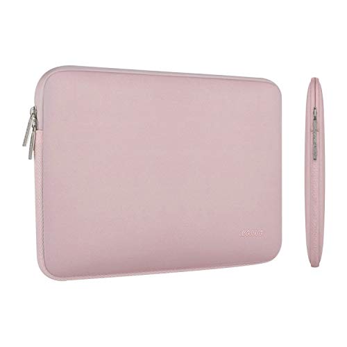 MOSISO Funda Protectora Compatible con 13-13.3 Pulgadas MacBook Air/MacBook Pro/Ordenador Portátil, Bolsa Blanda de Neopreno Agua Repelente con Pequeño Caso, Bebé Rosa