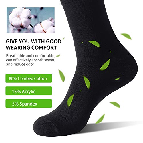 MOSOTECH 6 Pares Calcetines para Hombre y Mujer, Unisex Basic Transpirables Calcetines de Algodón, Cómodos Calcetines de Vestir , Negro, Talla 43-46 MOSOTECH 6 Pares Calcetines para Hombre y Mujer, Unisex Basic Transpirables Calcetines de Algodón, Cómodos Calcetines de Vestir , Negro, Talla 43-46