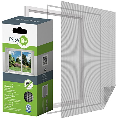 Mosquitero de protección para ventanas de 110 x 130 cm ajustable Mosquitero de protección para ventanas de 110 x 130 cm ajustable