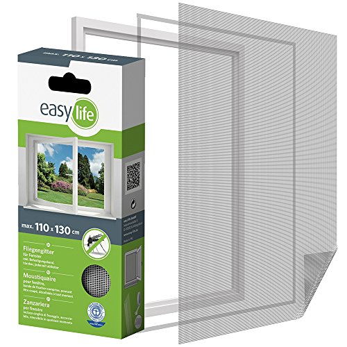 Mosquitero de protección para ventanas de 110 x 130 cm ajustable Mosquitero de protección para ventanas de 110 x 130 cm ajustable