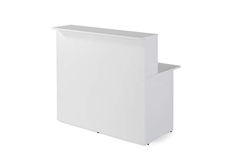 Mostrador De Recepcion Moderno De OFITURIA Color Blanco Perfecto Para Empresa y Oficina Con Entrega Inmediata 48-72H Medidas 1200x740x1150 MM