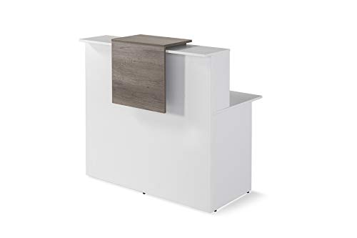 Mostrador De Recepcion Moderno De OFITURIA Color Blanco Perfecto Para Empresa y Oficina Con Entrega Inmediata 48-72H Medidas 1200x740x1150 MM Mostrador De Recepcion Moderno De OFITURIA Color Blanco Perfecto Para Empresa y Oficina Con Entrega Inmediata 48-72H Medidas 1200x740x1150 MM